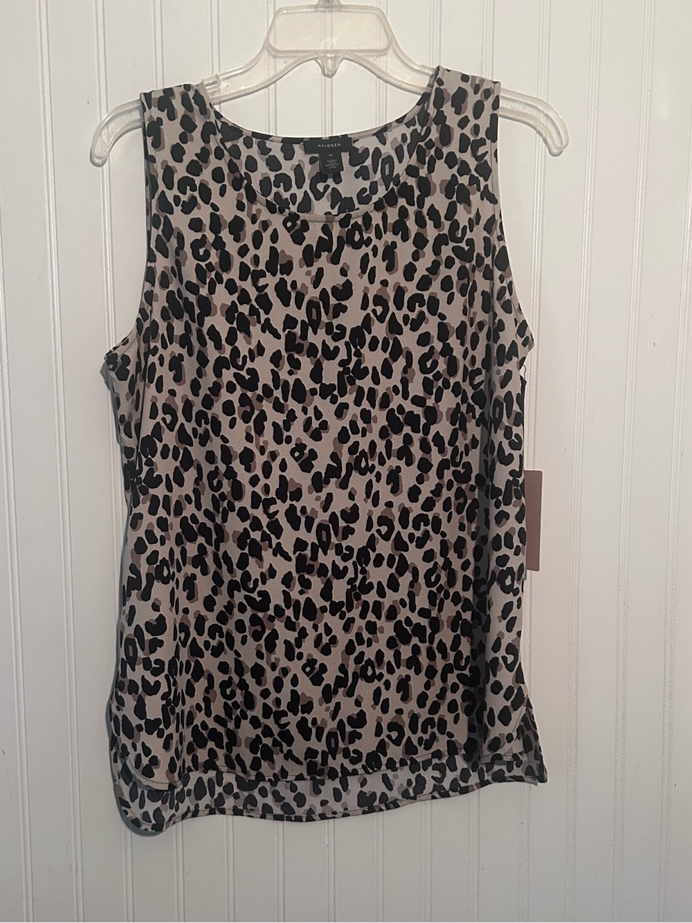 Halogen Boxy Black and Tan Blouse